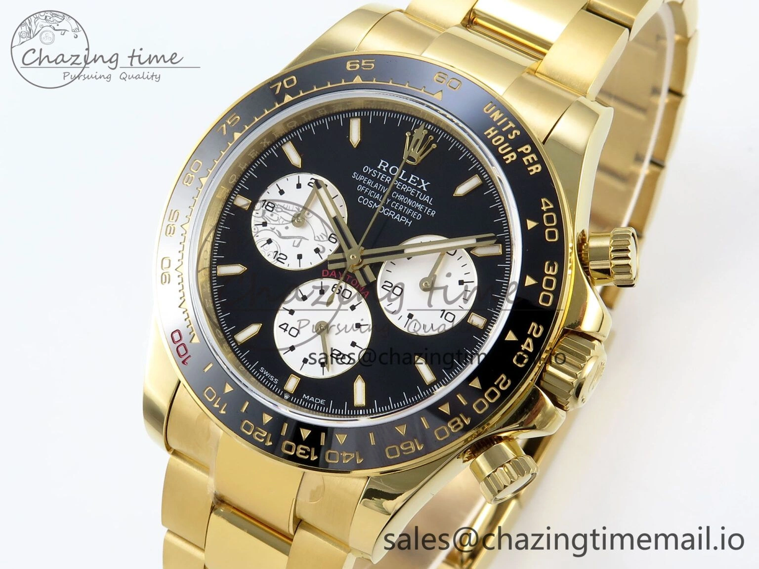 TopPick Daytona 126528 QF 1:1 Best Edition Black Dial Steel 904L on YG Bracelet V8 QF 654