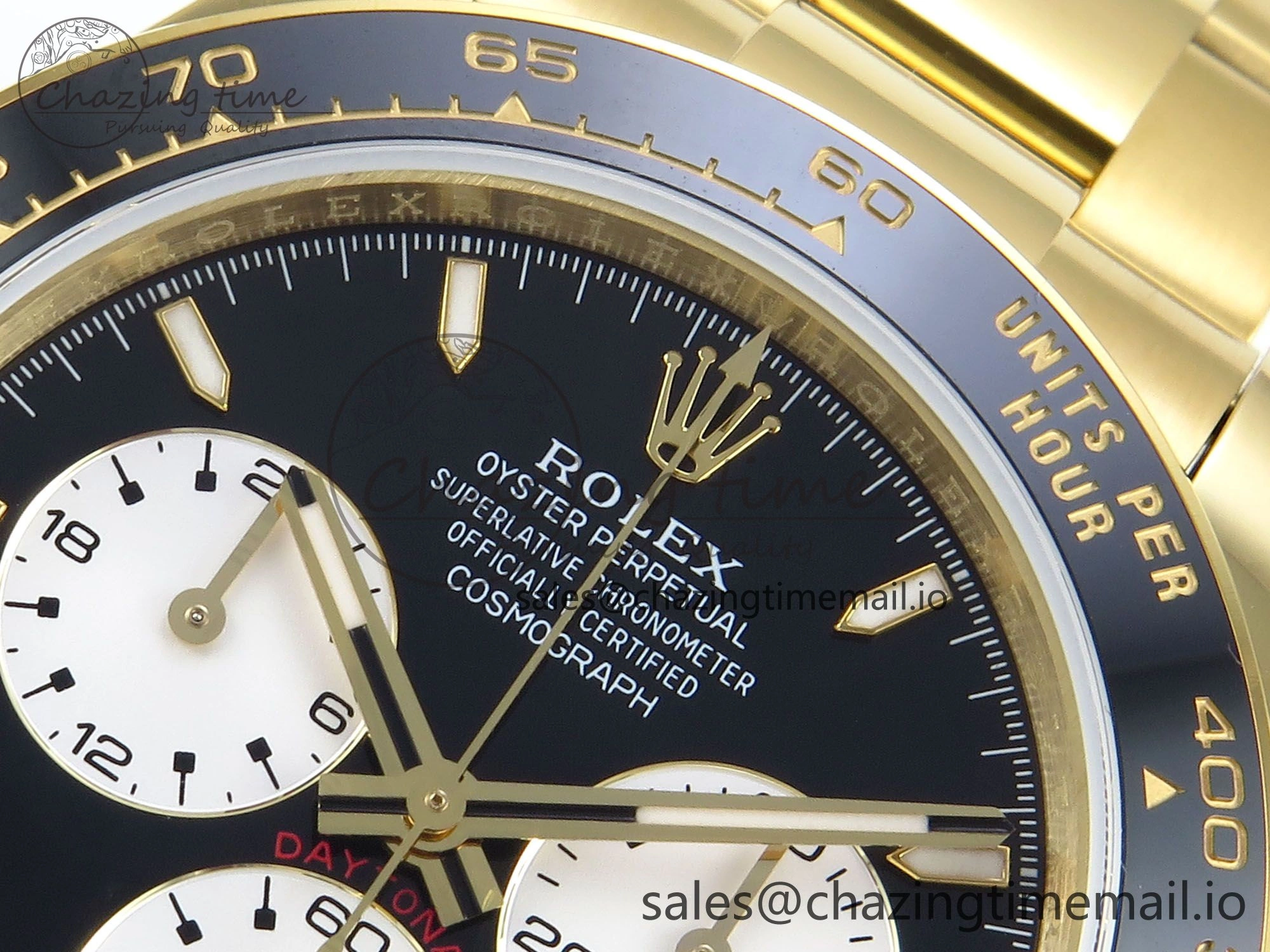 TopPick Daytona 126528 QF 1:1 Best Edition Black Dial Steel 904L on YG Bracelet V8 QF 654