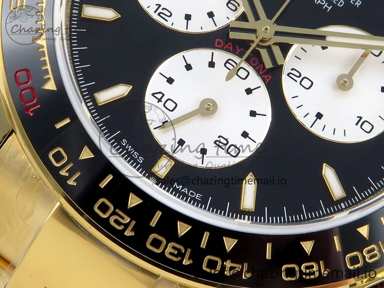 TopPick Daytona 126528 QF 1:1 Best Edition Black Dial Steel 904L on YG Bracelet V8 QF 654