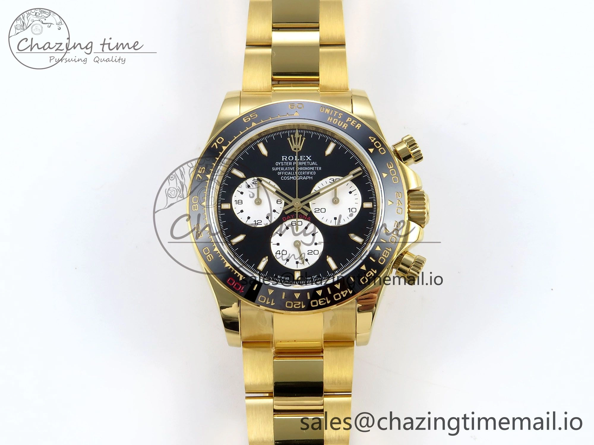 TopPick Daytona 126528 QF 1:1 Best Edition Black Dial Steel 904L on YG Bracelet V8 QF 654