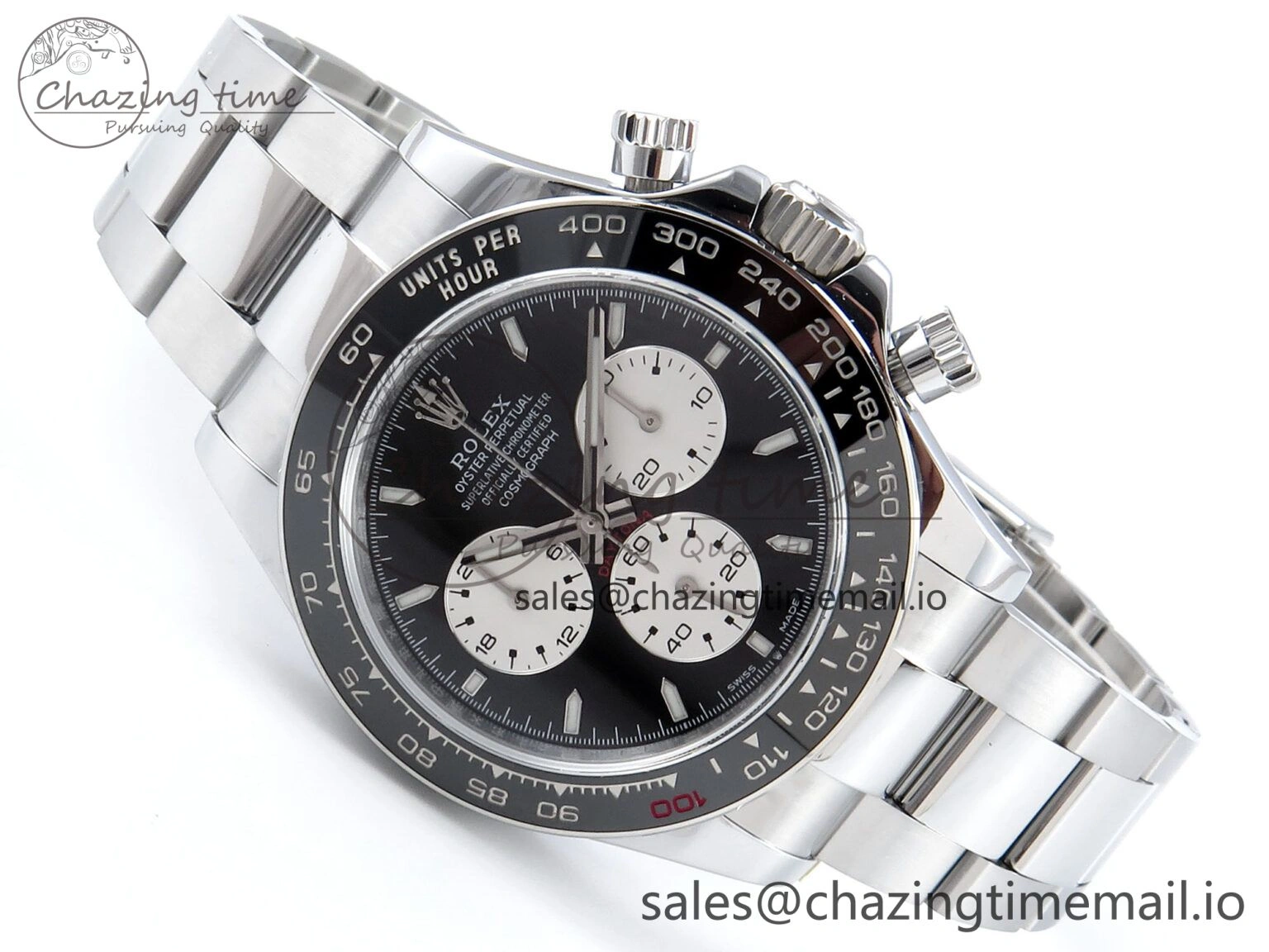 Daytona 126529 QF 1:1 Best Edition Black Dial Steel 904L on SS Bracelet V8 QF TimelessDesign 652