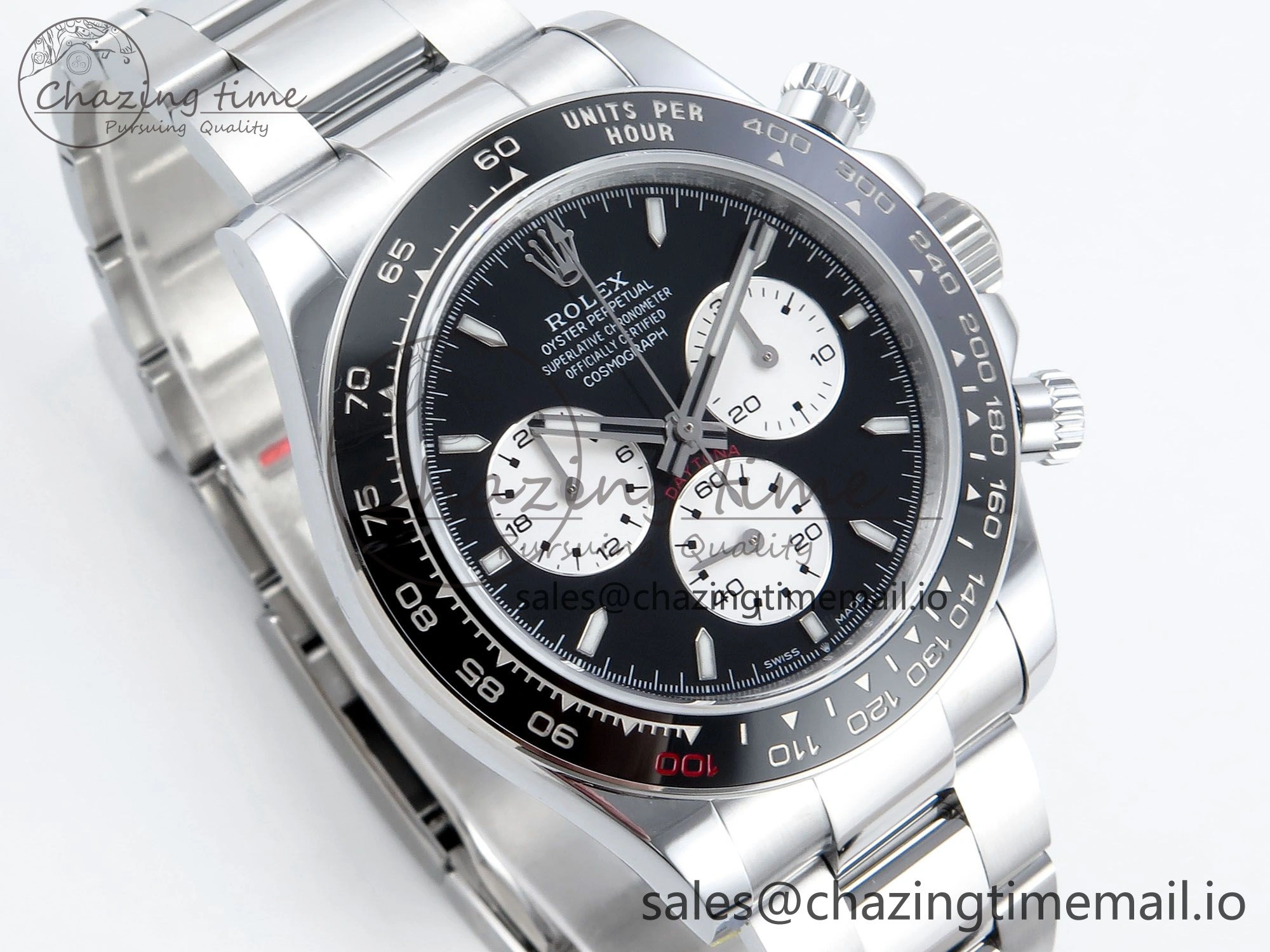 Daytona 126529 QF 1:1 Best Edition Black Dial Steel 904L on SS Bracelet V8 QF TimelessDesign 652