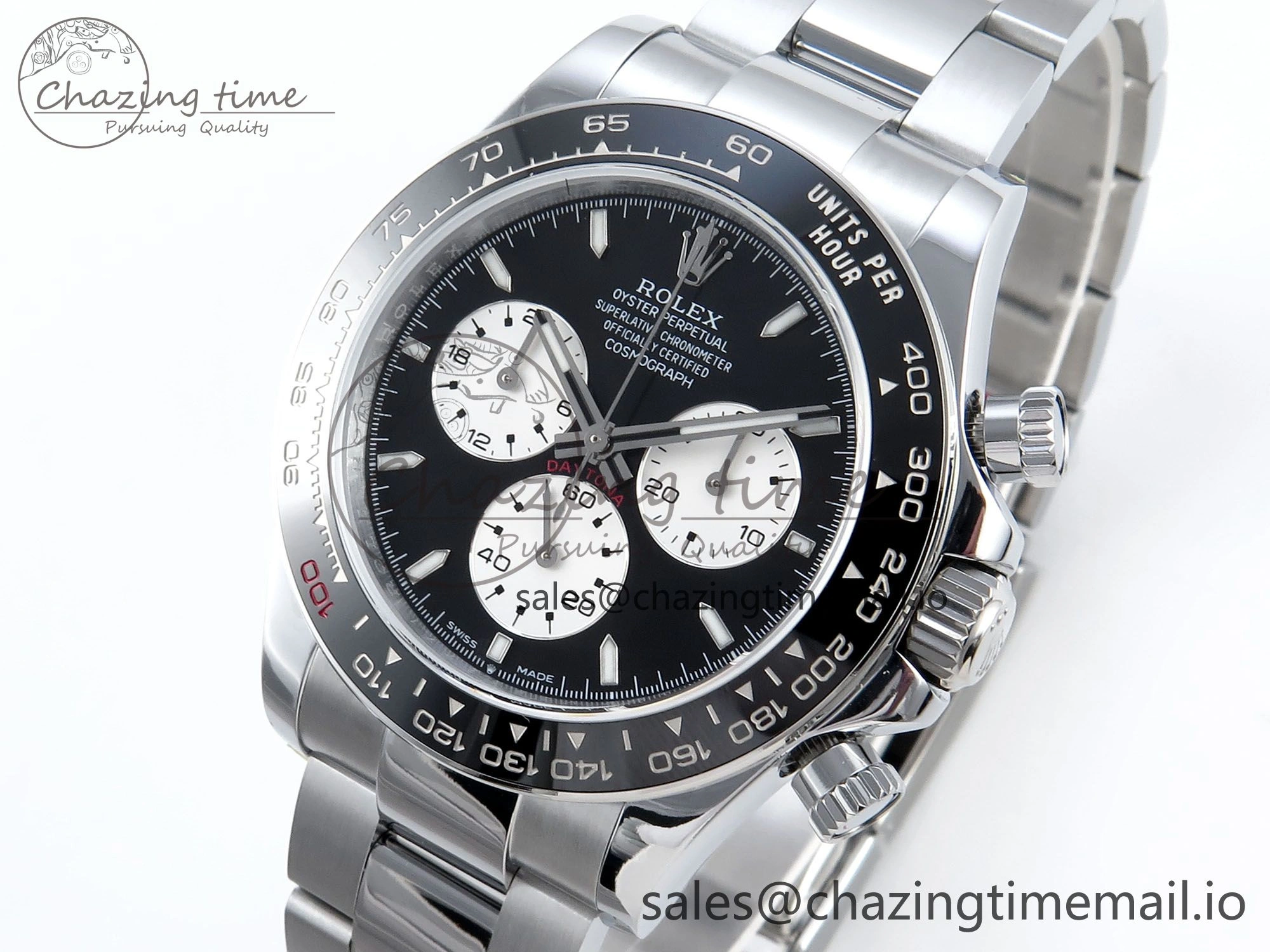 Daytona 126529 QF 1:1 Best Edition Black Dial Steel 904L on SS Bracelet V8 QF TimelessDesign 652