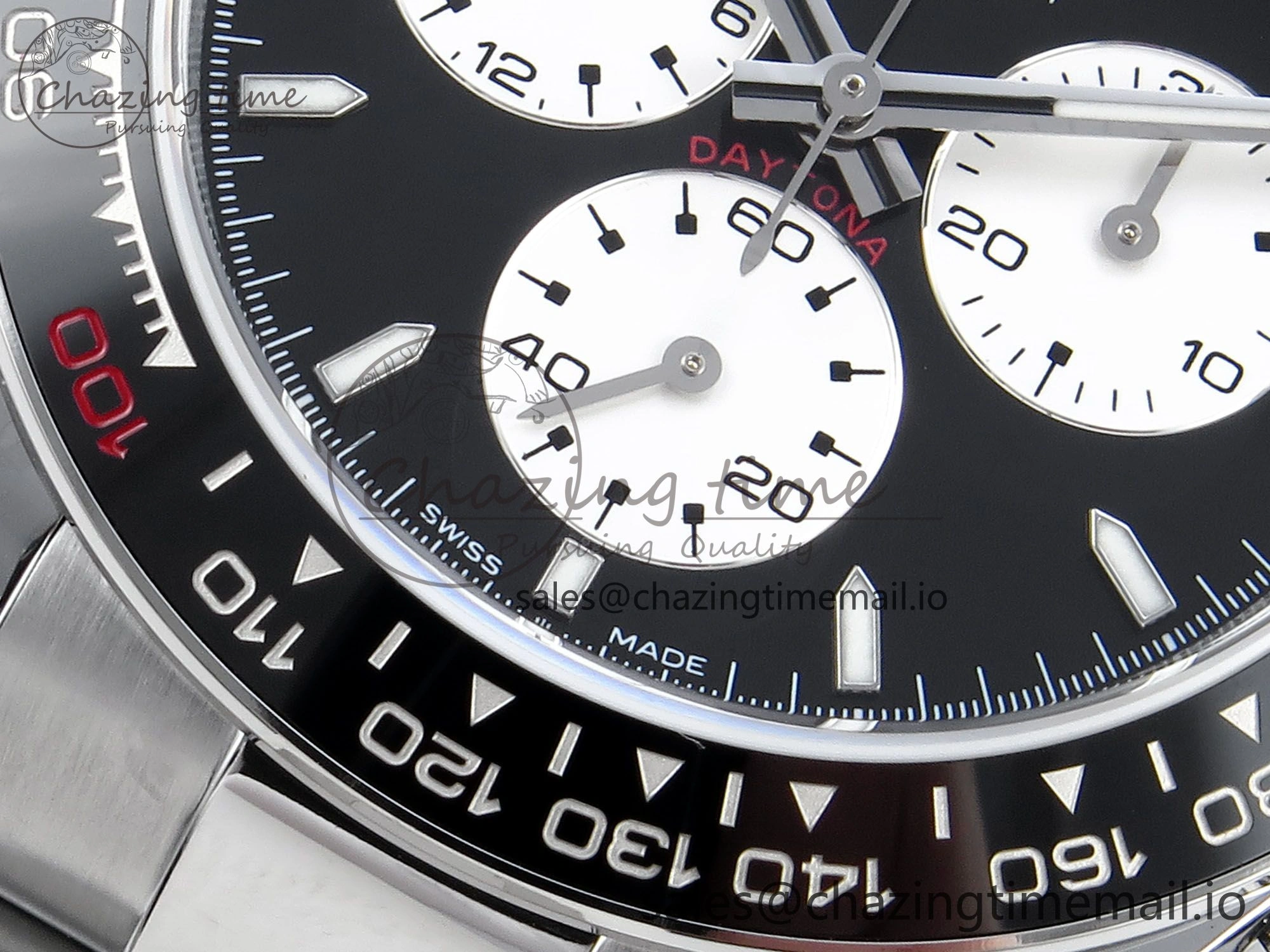 Daytona 126529 QF 1:1 Best Edition Black Dial Steel 904L on SS Bracelet V8 QF TimelessDesign 652