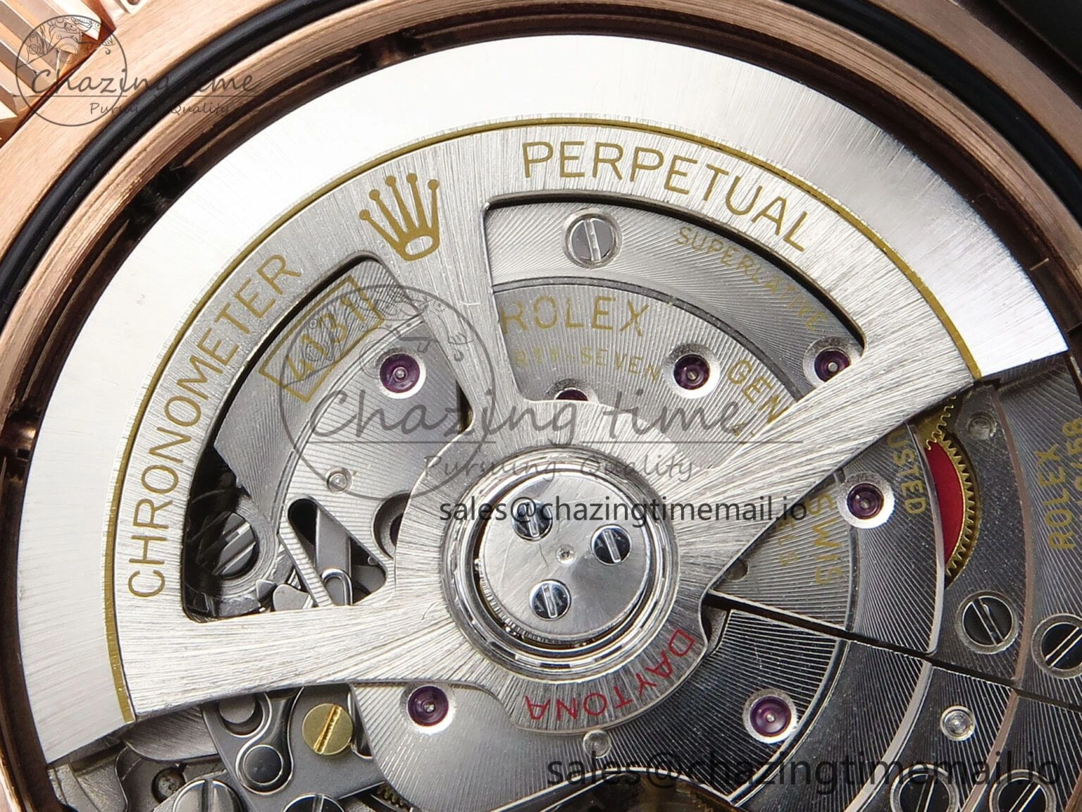 Daytona 126535TBR EWEF 1:1 Best Edition 904L Steel RG Crystal Dial Diamonds Bezel on Black Rubber Strap SH Functional 465