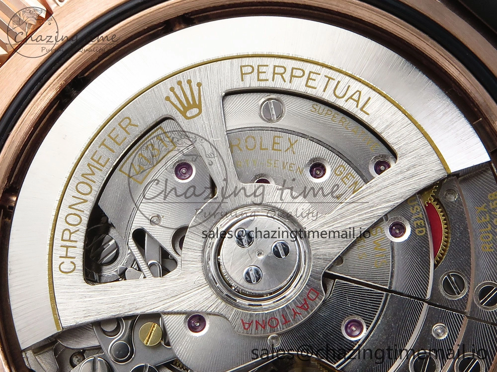 Daytona 126535TBR EWEF 1:1 Best Edition 904L Steel RG Crystal Dial Diamonds Bezel on Black Rubber Strap SH Functional 465