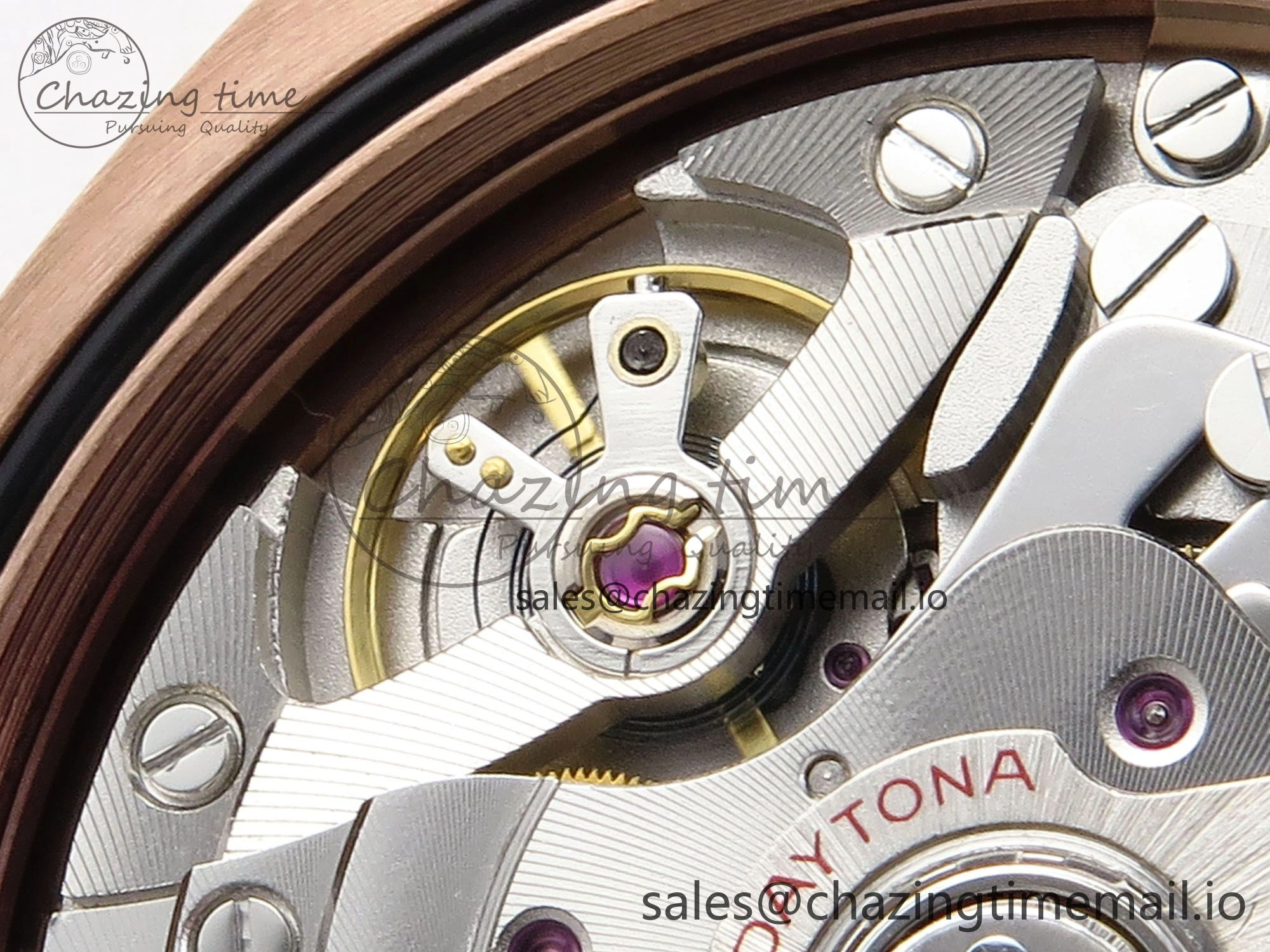 Daytona 126535TBR EWEF 1:1 Best Edition 904L Steel RG Crystal Dial Diamonds Bezel on Black Rubber Strap SH Functional 465