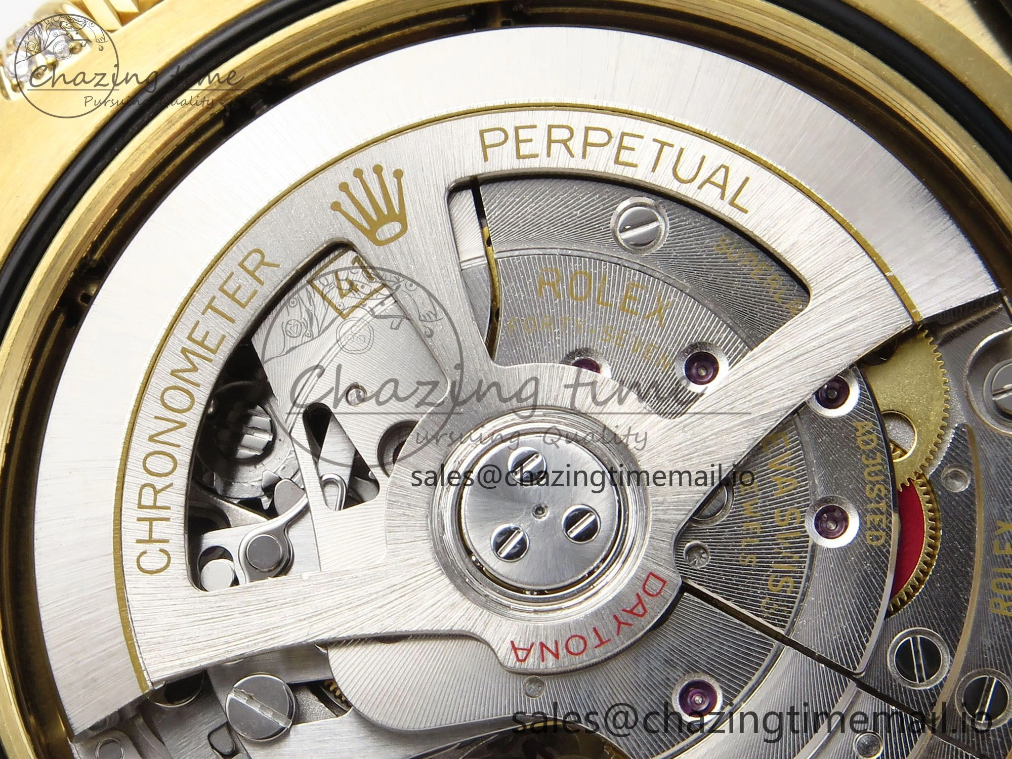 Stylish Daytona 126538TBR EWEF 1:1 Best Edition 904L Steel YG Crystal Dial Diamonds Bezel on Black Rubber Strap SH 463