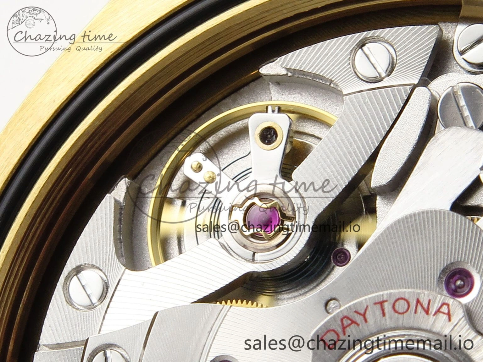 Stylish Daytona 126538TBR EWEF 1:1 Best Edition 904L Steel YG Crystal Dial Diamonds Bezel on Black Rubber Strap SH 463