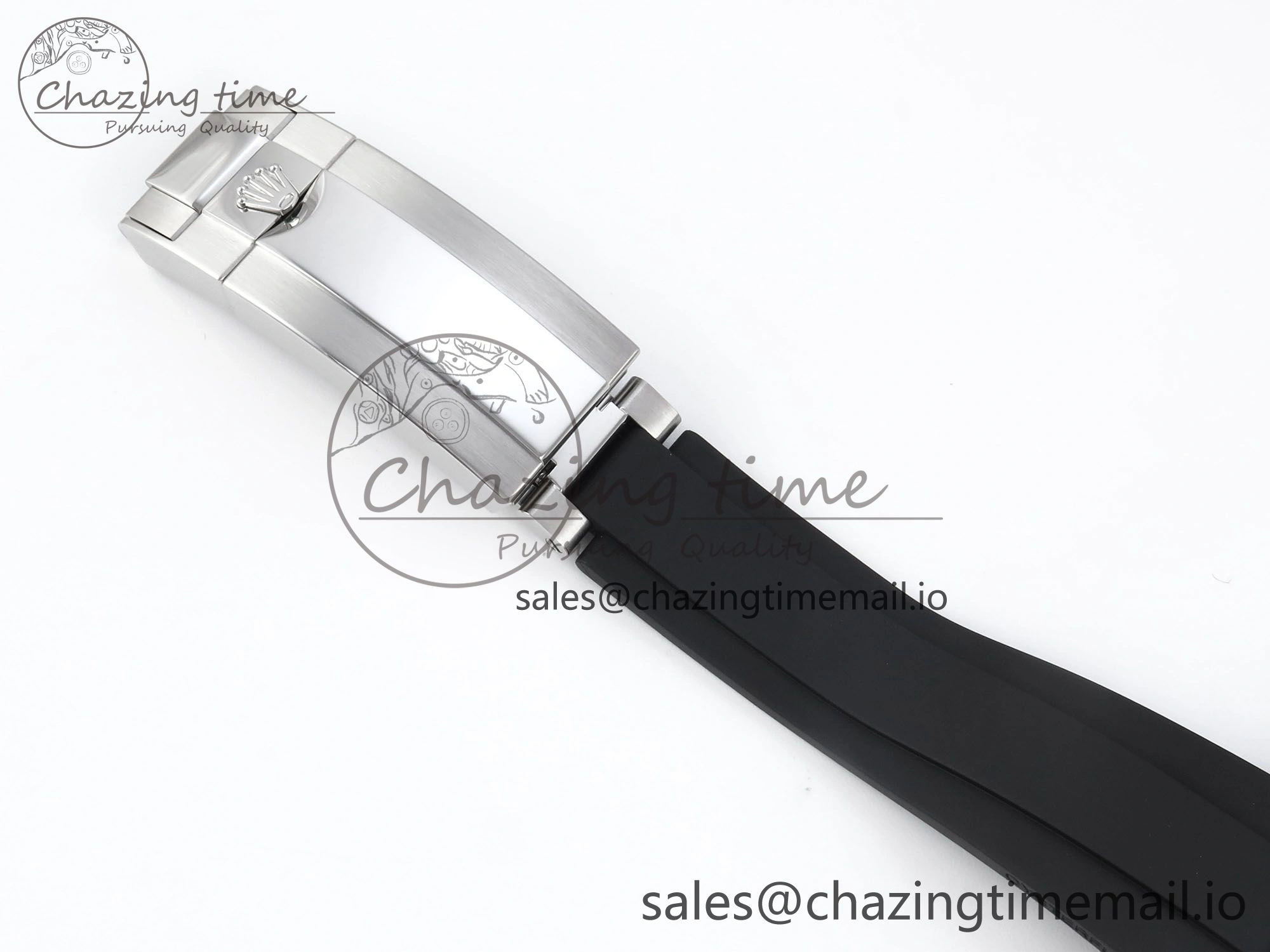 Attractive Daytona 126539TBR EWEF 1:1 Best Edition 904L Steel Gray Crystal Dial Diamonds Bezel on Black Rubber Strap SH 466