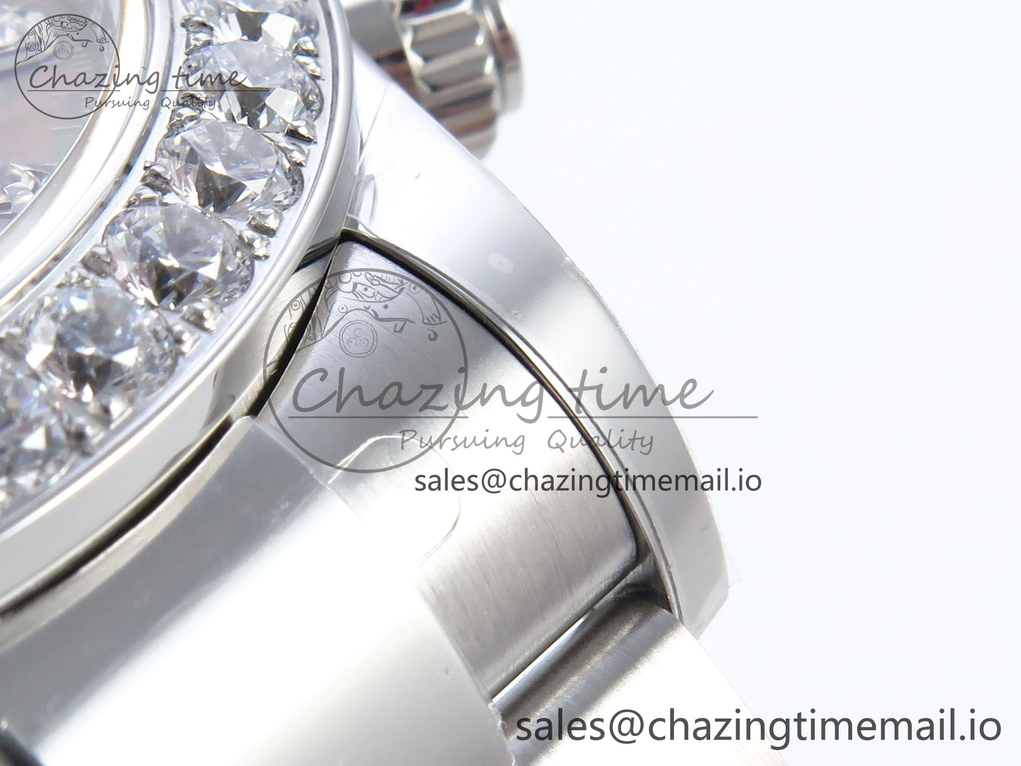 Durable Daytona 126579RBR EWEF 1:1 Best Edition 904L Steel Gray MOP Dial Diamonds Bezel on SS Bracelet SH 462