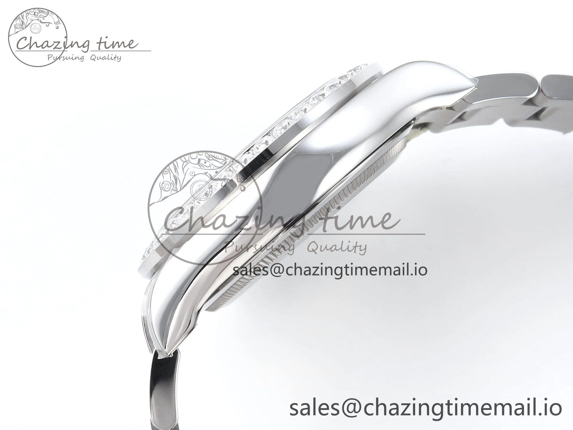 Durable Daytona 126579RBR EWEF 1:1 Best Edition 904L Steel Gray MOP Dial Diamonds Bezel on SS Bracelet SH 462
