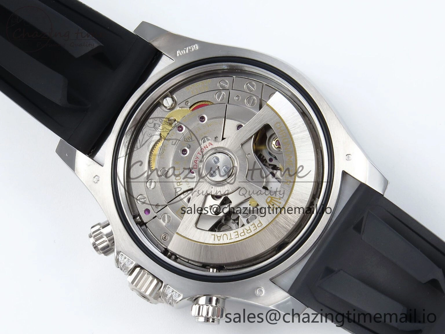 Daytona 126589RBR EWEF 1:1 Best Edition 904L Steel White MOP Dial Diamonds Bezel on Black Rubber Strap SH Stylish 467