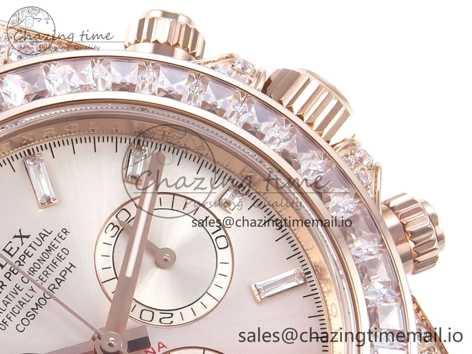 FastDry Daytona 126595TBR EWEF 1:1 Best Edition 904L Steel RG Crystal Dial Diamonds Bezel on RG Bracelet SH 469