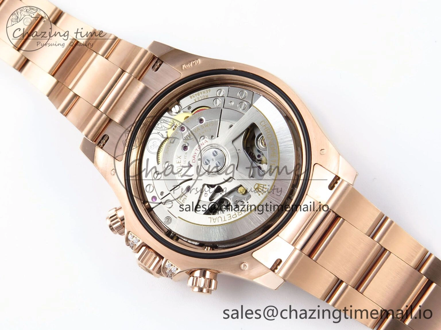 FastDry Daytona 126595TBR EWEF 1:1 Best Edition 904L Steel RG Crystal Dial Diamonds Bezel on RG Bracelet SH 469