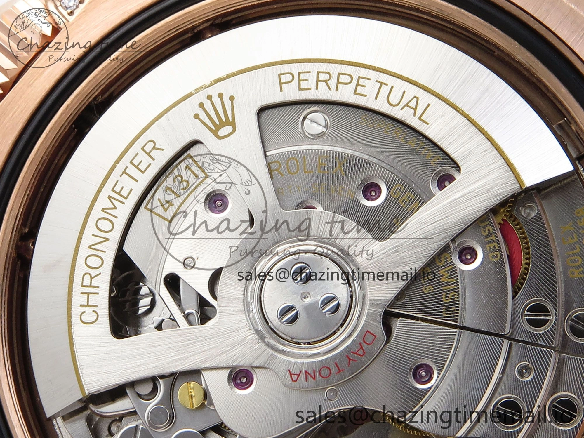 FastDry Daytona 126595TBR EWEF 1:1 Best Edition 904L Steel RG Crystal Dial Diamonds Bezel on RG Bracelet SH 469
