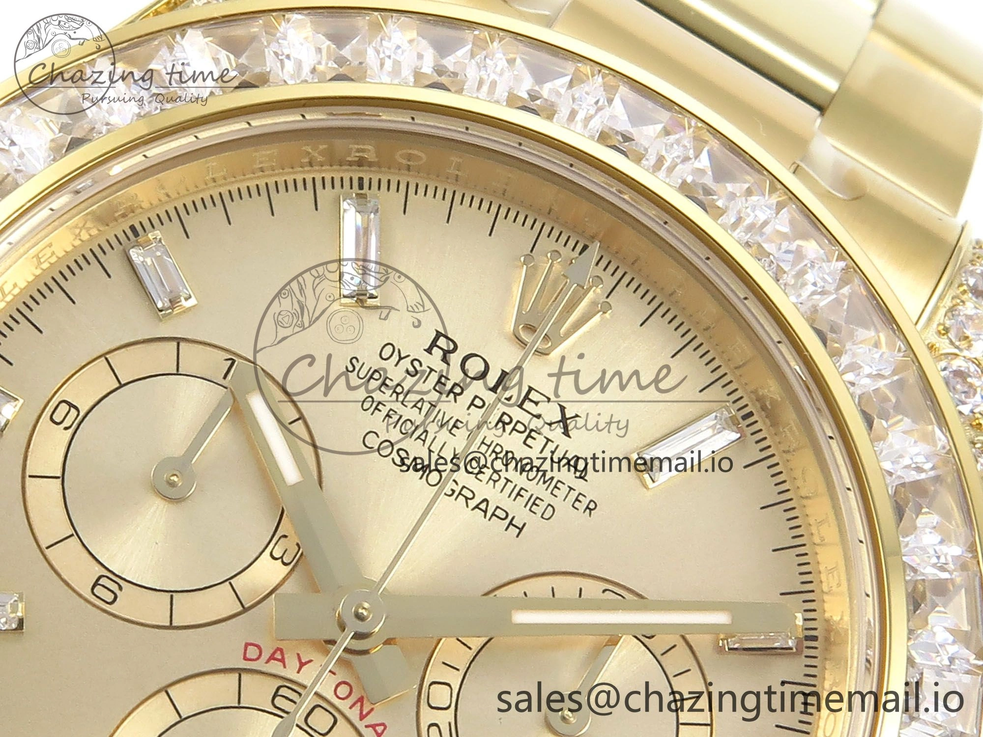 TechFriendly Daytona 126598TBR EWEF 1:1 Best Edition 904L Steel YG Crystal Dial Diamonds Bezel on YG Bracelet SH 464