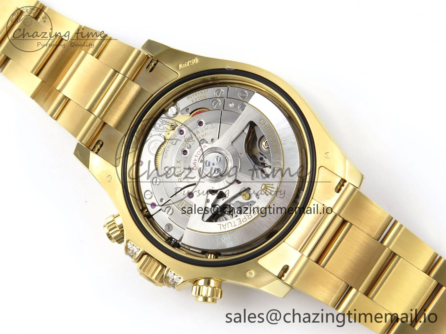 TechFriendly Daytona 126598TBR EWEF 1:1 Best Edition 904L Steel YG Crystal Dial Diamonds Bezel on YG Bracelet SH 464