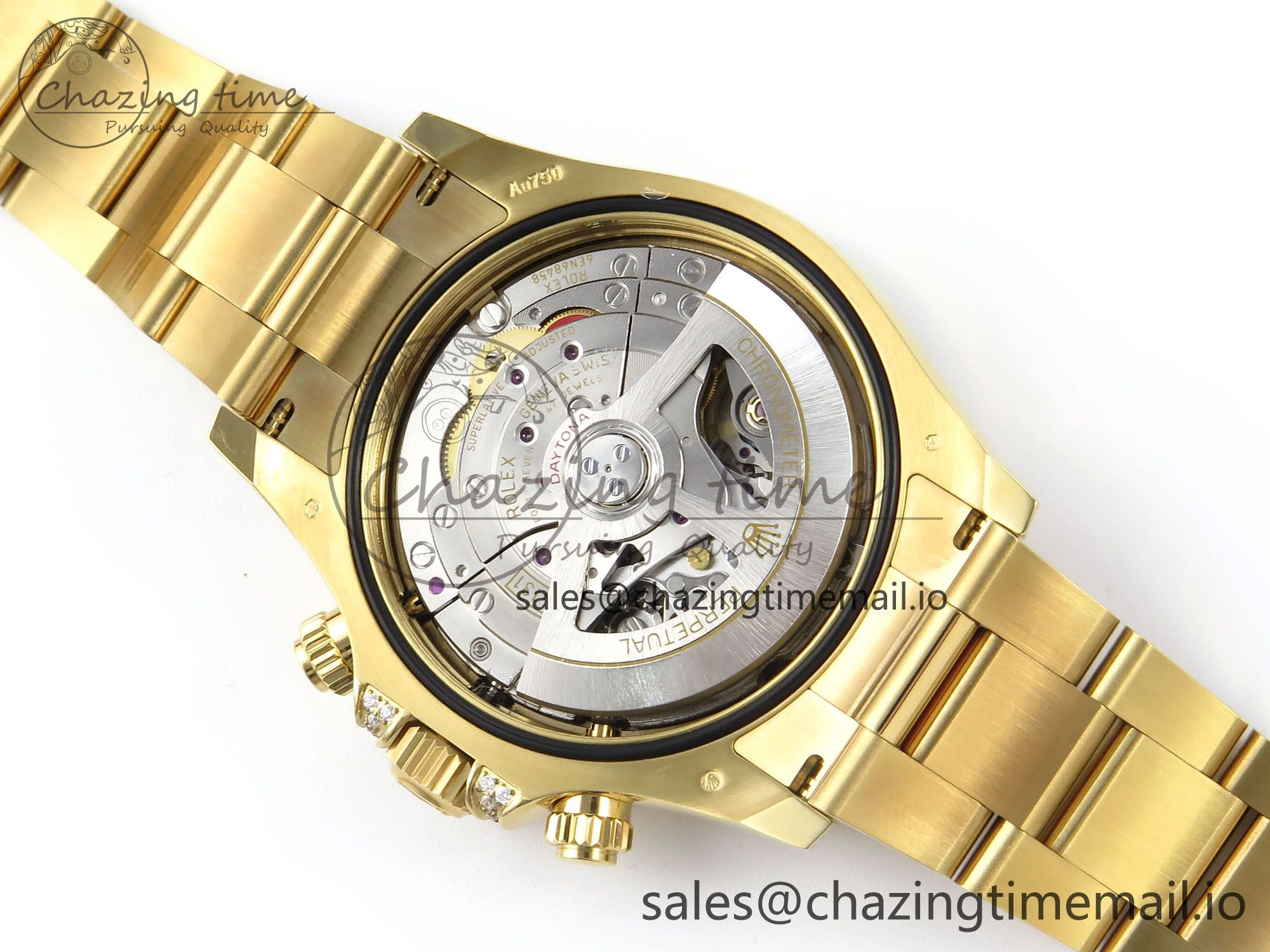 TechFriendly Daytona 126598TBR EWEF 1:1 Best Edition 904L Steel YG Crystal Dial Diamonds Bezel on YG Bracelet SH 464