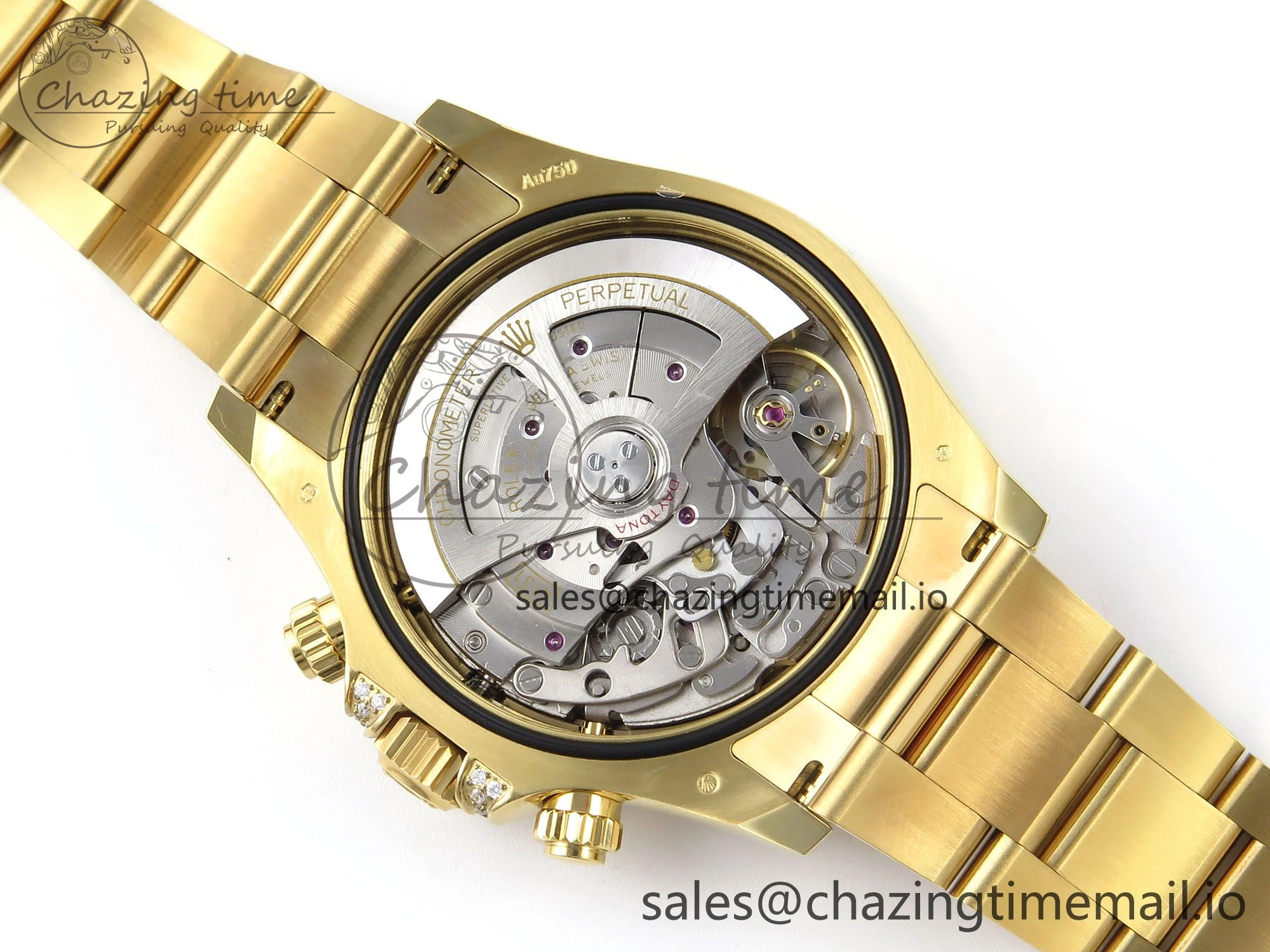 TechFriendly Daytona 126598TBR EWEF 1:1 Best Edition 904L Steel YG Crystal Dial Diamonds Bezel on YG Bracelet SH 464
