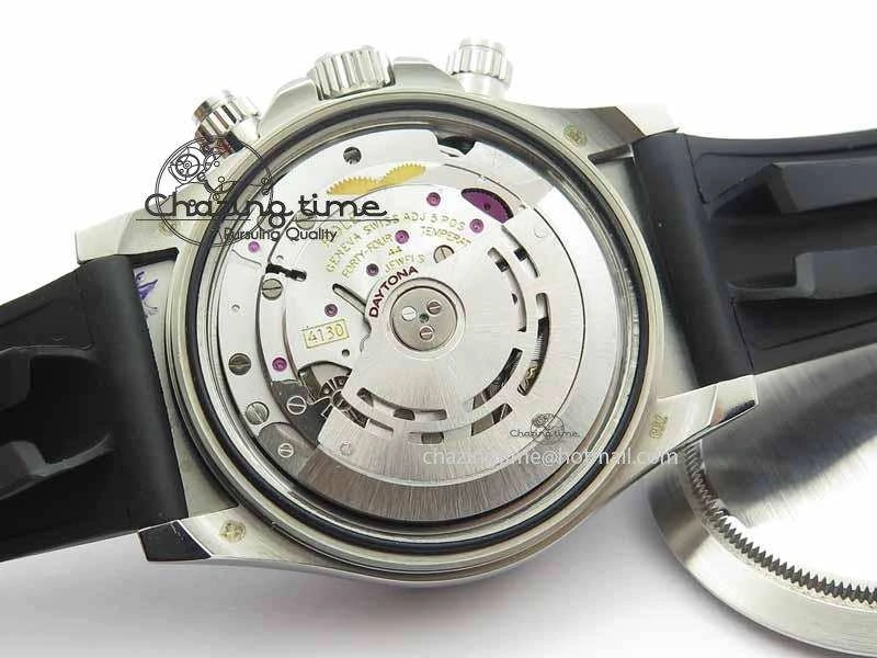 Daytona 2017 BP-Maker Best Edition Silver Dial On Rubber Strap A7750@6 (A4130) EasyCare 3657