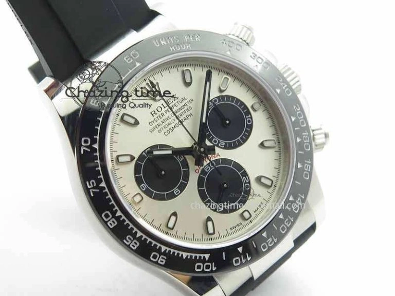 Attractive Daytona 2017 BP-Maker Best Edition Silver Dial On Rubber Strap A7750@ 3658
