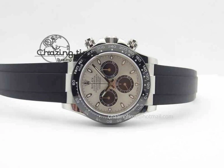 Attractive Daytona 2017 BP-Maker Best Edition Silver Dial On Rubber Strap A7750@ 3658