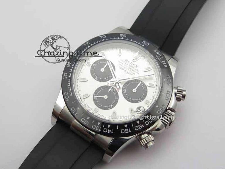Attractive Daytona 2017 BP-Maker Best Edition Silver Dial On Rubber Strap A7750@ 3658