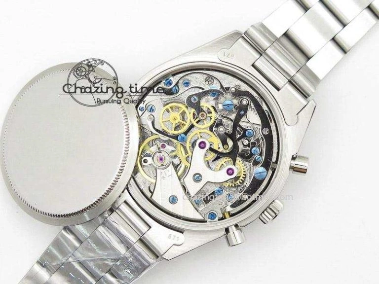 HighQuality Daytona 6263 Paul Newman Hand Wind Movement SS Venus 75 Black Dial 4050