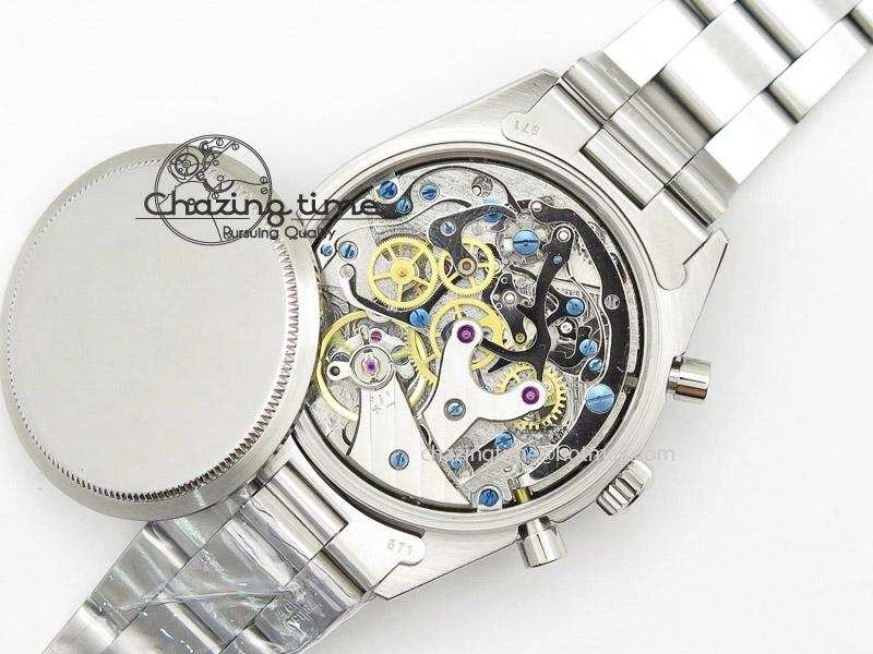 HighQuality Daytona 6263 Paul Newman Hand Wind Movement SS Venus 75 Black Dial 4050