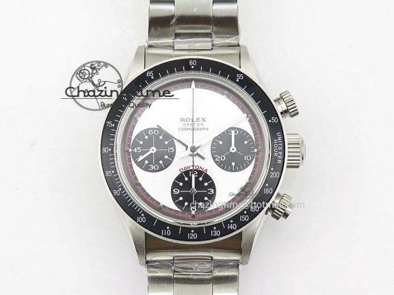Flexible Daytona 6263 Paul Newman Hand Wind Movement SS Venus 75 White Dial 4049