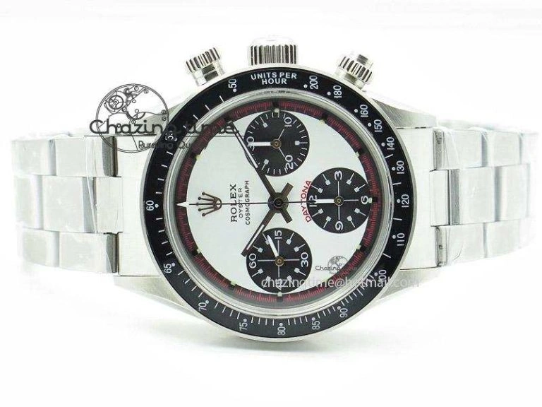 Flexible Daytona 6263 Paul Newman Hand Wind Movement SS Venus 75 White Dial 4049
