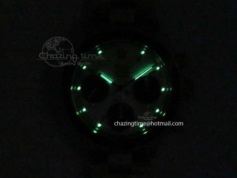 SportInspired Daytona 6263 SS White Black Dial Black Tachymeter Bezel On SS Bracelet Venus 3858