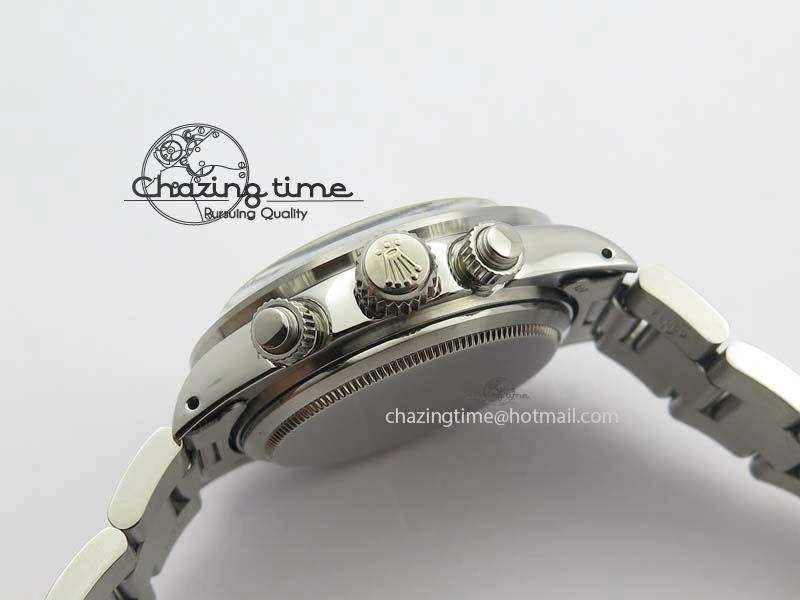 SportInspired Daytona 6263 SS White Black Dial Black Tachymeter Bezel On SS Bracelet Venus 3858