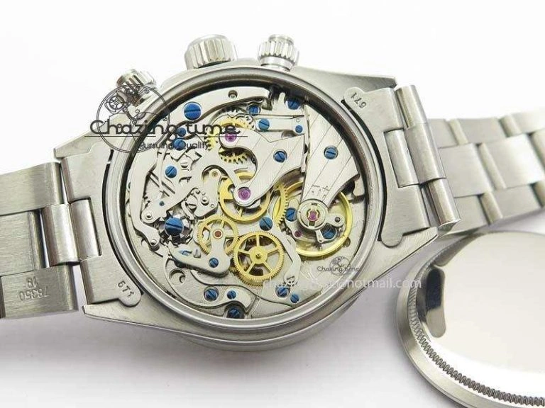 SportInspired Daytona 6263 SS White Black Dial Black Tachymeter Bezel On SS Bracelet Venus 3858