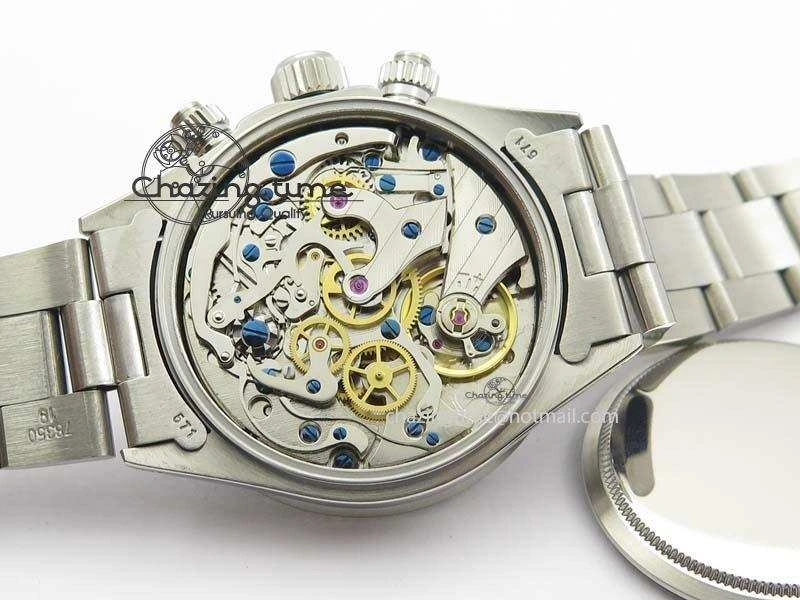 SportInspired Daytona 6263 SS White Black Dial Black Tachymeter Bezel On SS Bracelet Venus 3858