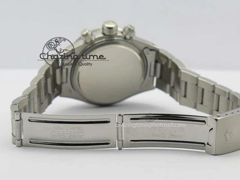 SportInspired Daytona 6263 SS White Black Dial Black Tachymeter Bezel On SS Bracelet Venus 3858