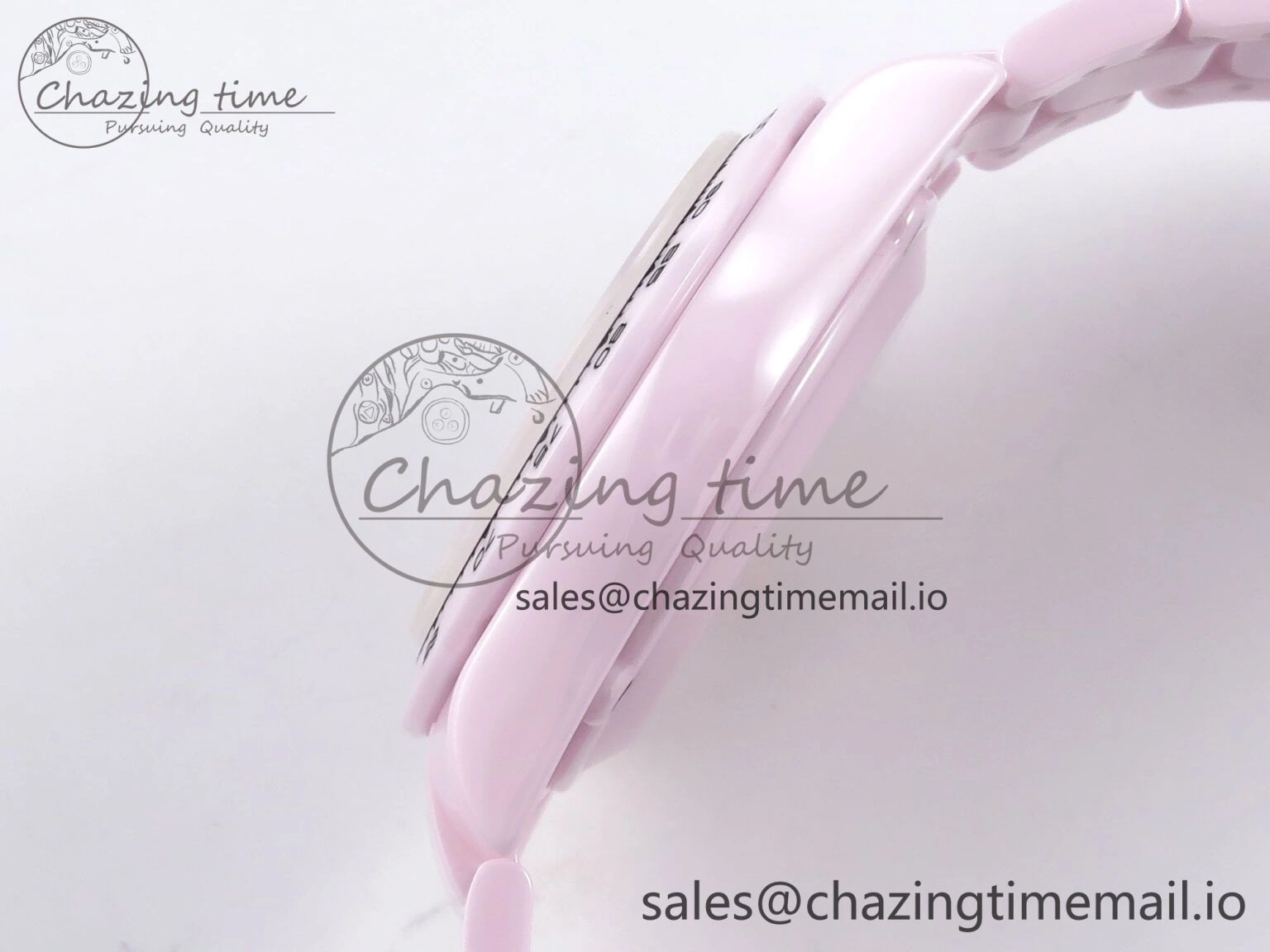 SmoothTexture Daytona AET Pink Ceramic Case and Bracelet Pink Dial N6F Best Edition SA 1194