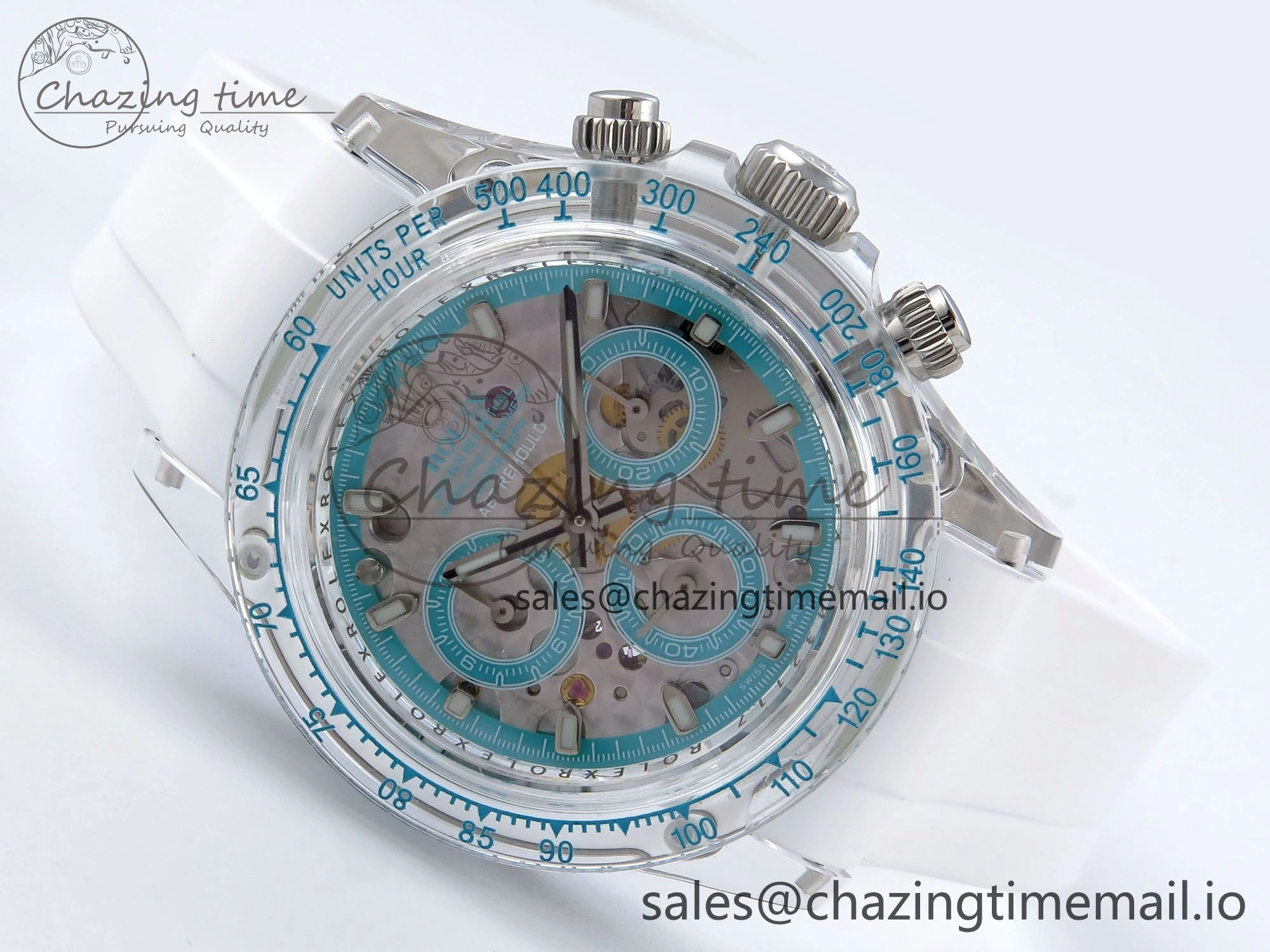 MultiPurpose Daytona AET Remould N6F 1:1 Best Edition Blue Dial on Rubber Strap SA 917