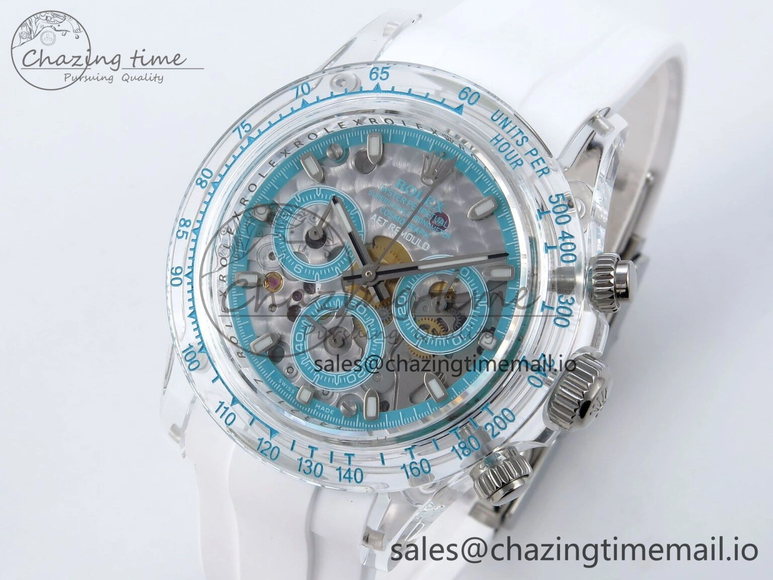 MultiPurpose Daytona AET Remould N6F 1:1 Best Edition Blue Dial on Rubber Strap SA 917