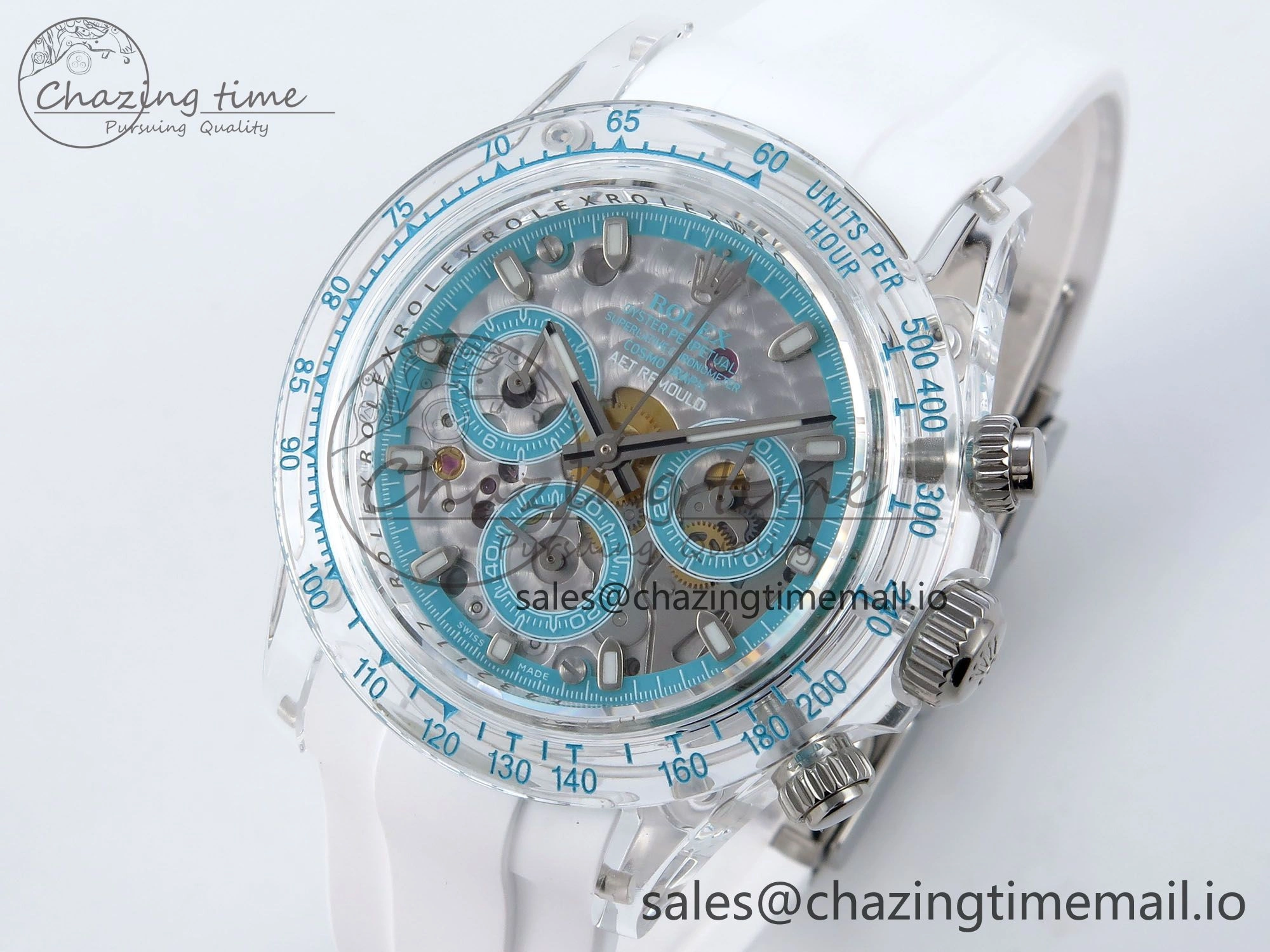 MultiPurpose Daytona AET Remould N6F 1:1 Best Edition Blue Dial on Rubber Strap SA 917