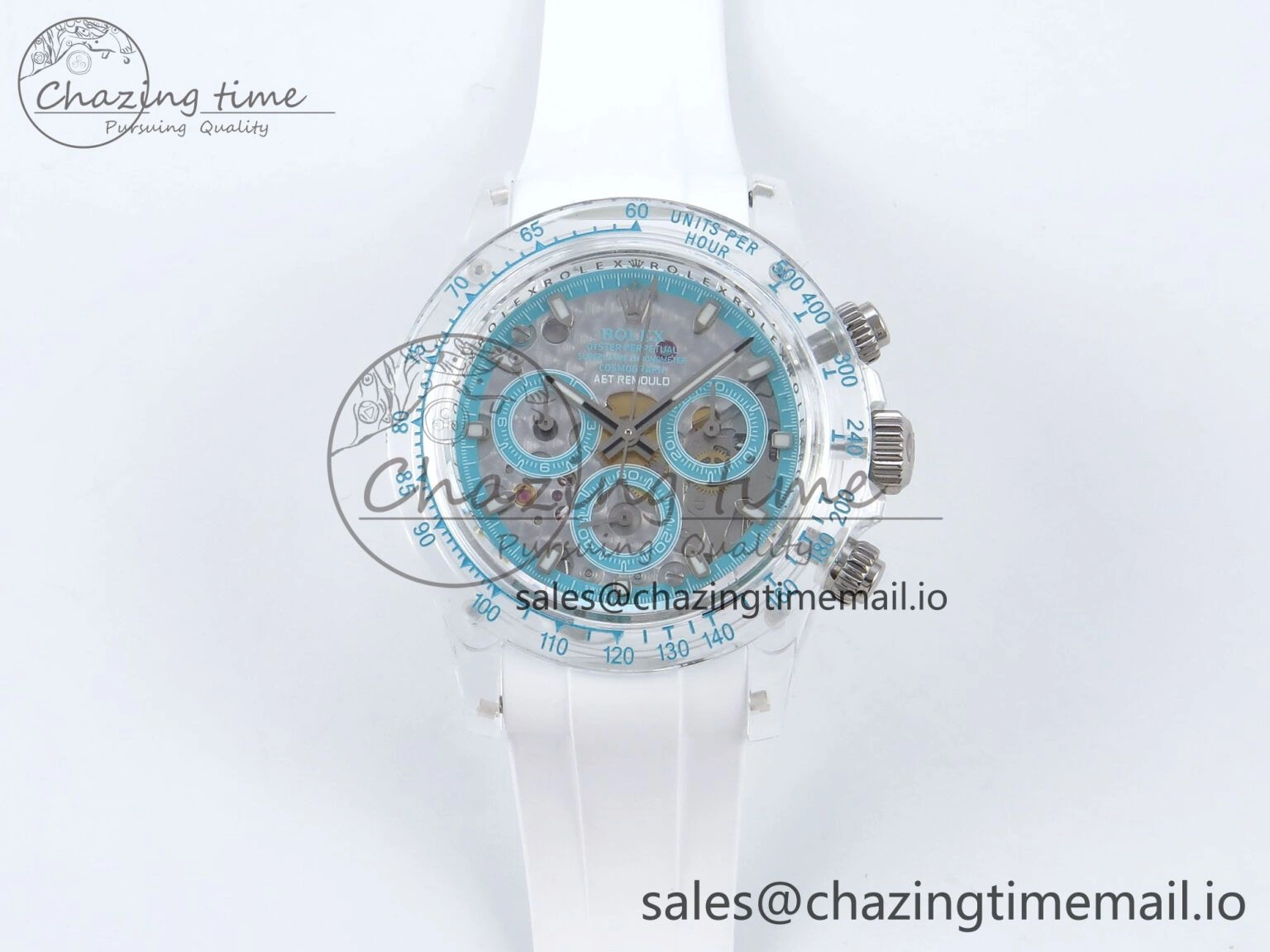 MultiPurpose Daytona AET Remould N6F 1:1 Best Edition Blue Dial on Rubber Strap SA 917