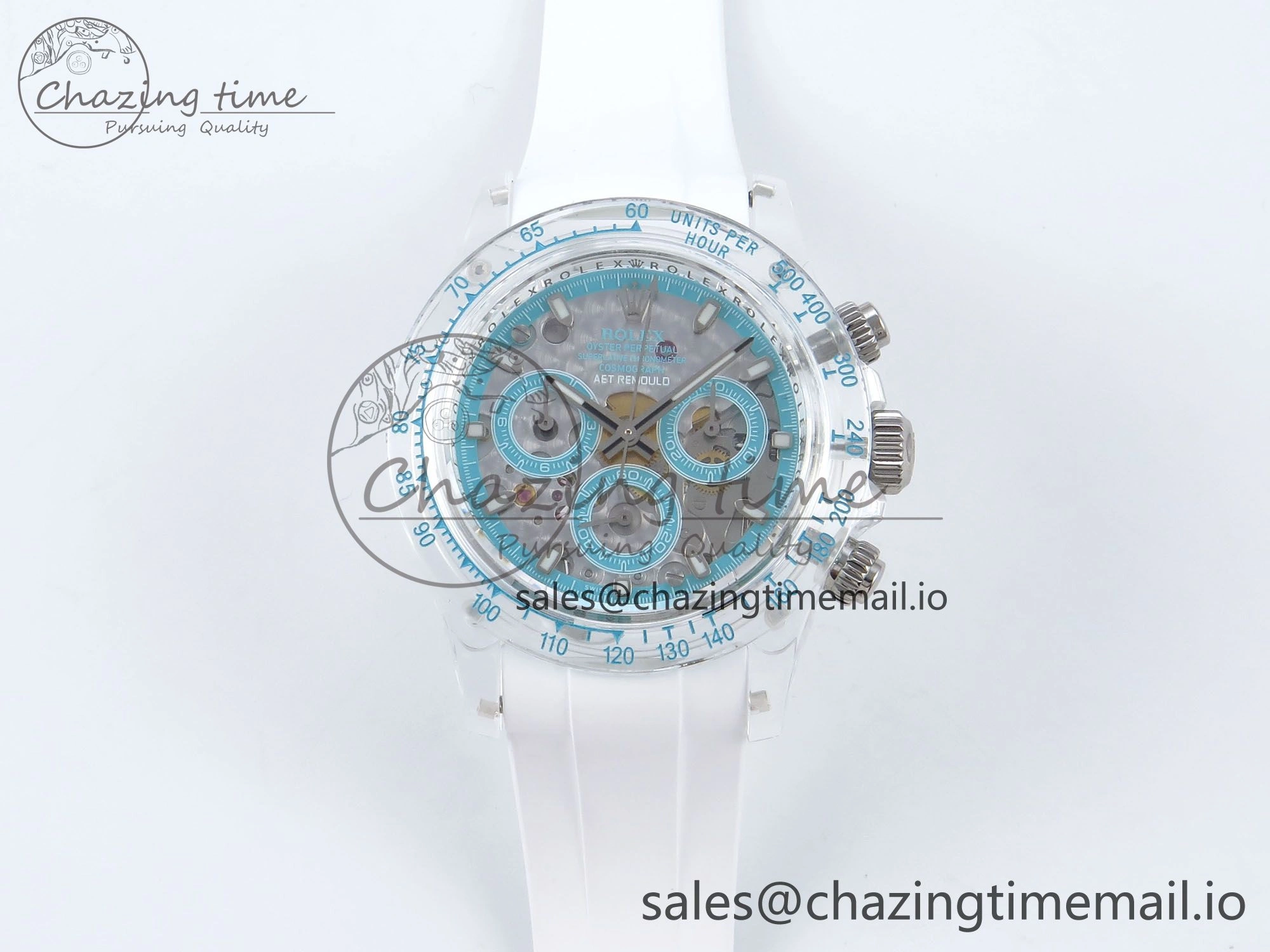 MultiPurpose Daytona AET Remould N6F 1:1 Best Edition Blue Dial on Rubber Strap SA 917