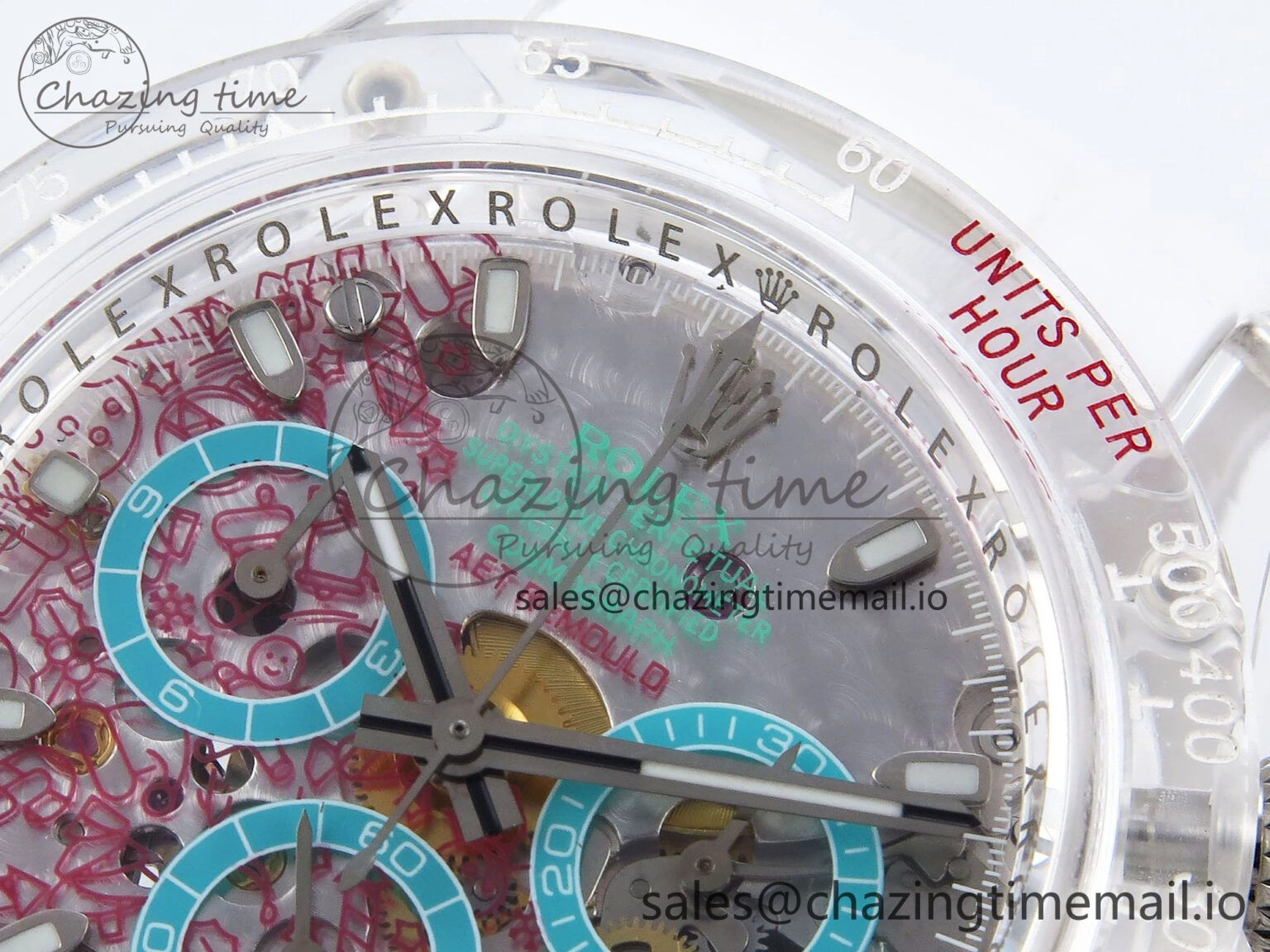 StreetReady Daytona AET Remould N6F 1:1 Best Edition Graphic Dial on Rubber Strap SA 916