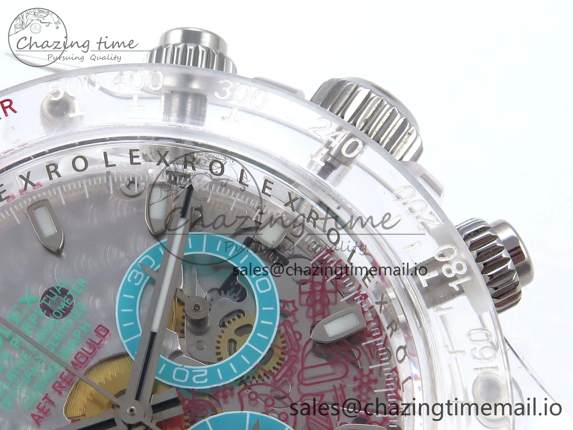 StreetReady Daytona AET Remould N6F 1:1 Best Edition Graphic Dial on Rubber Strap SA 916