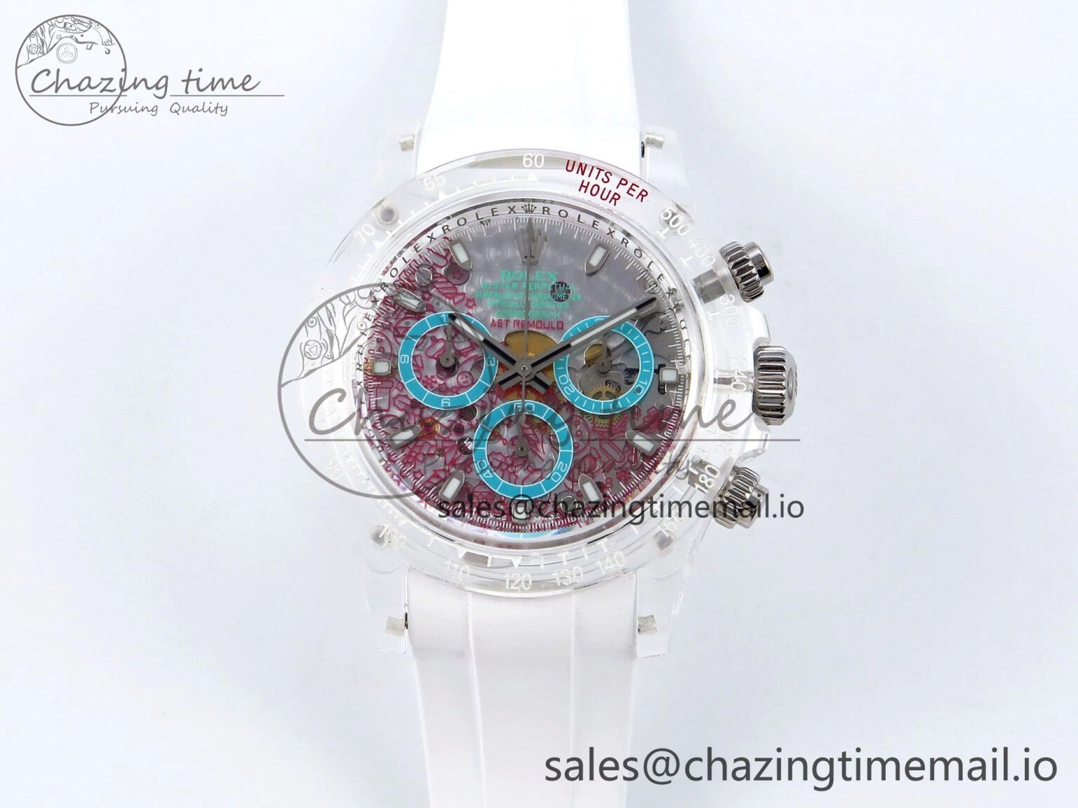 StreetReady Daytona AET Remould N6F 1:1 Best Edition Graphic Dial on Rubber Strap SA 916