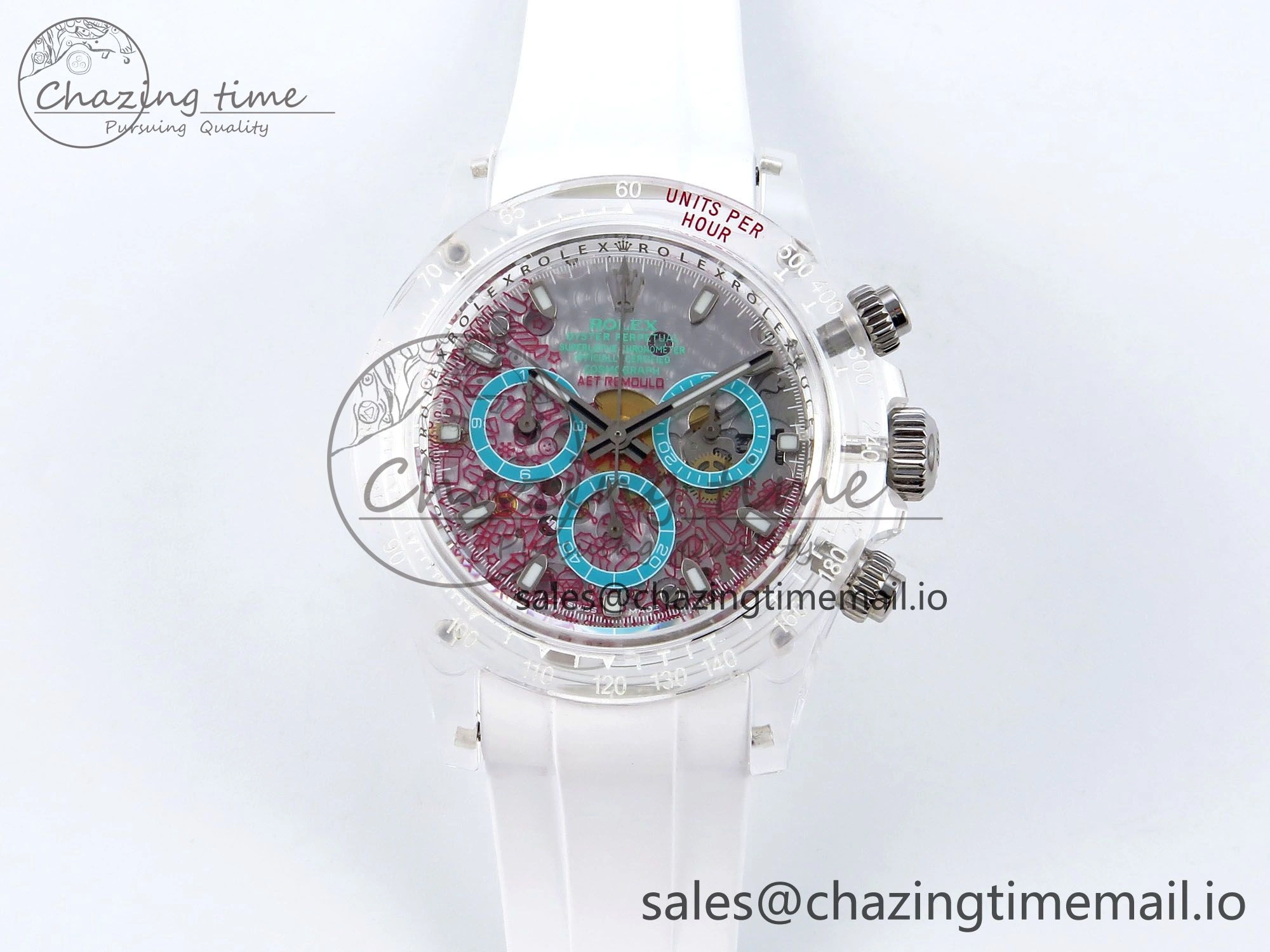 StreetReady Daytona AET Remould N6F 1:1 Best Edition Graphic Dial on Rubber Strap SA 916