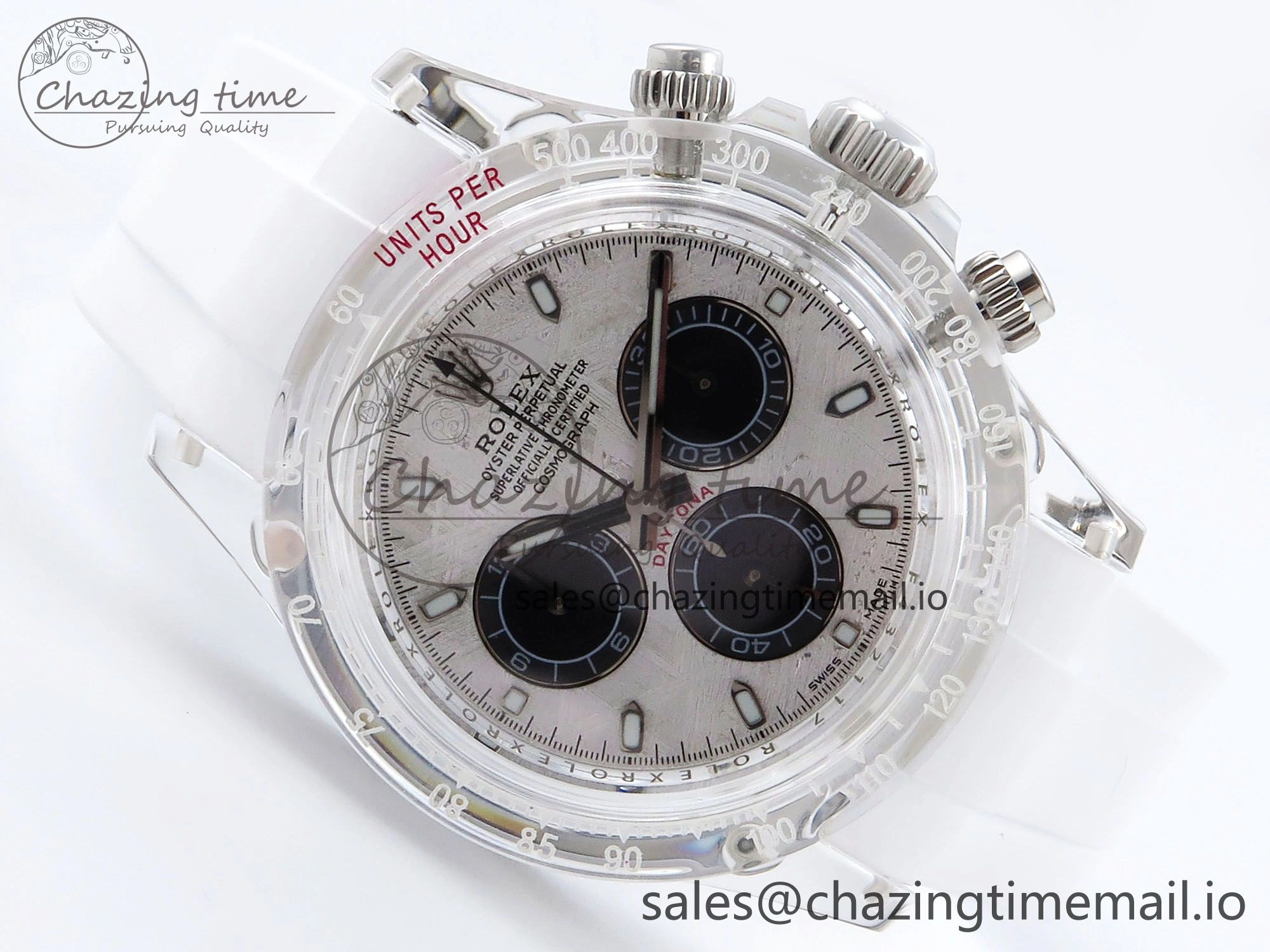 Daytona AET Remould N6F 1:1 Best Edition Meteorite Dial on White Rubber Strap SA Seasonal 920