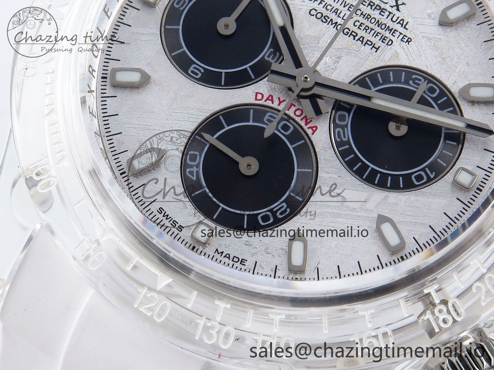 Daytona AET Remould N6F 1:1 Best Edition Meteorite Dial on White Rubber Strap SA Seasonal 920