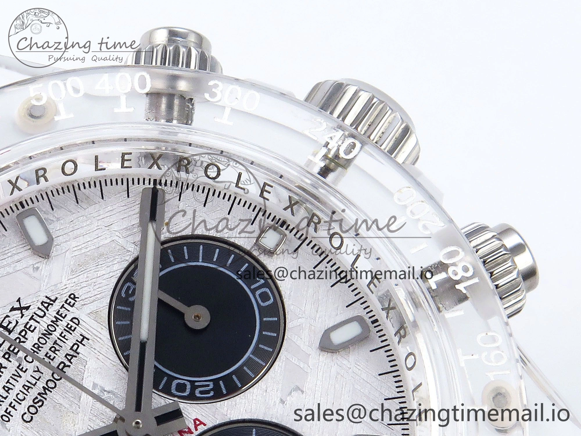 Daytona AET Remould N6F 1:1 Best Edition Meteorite Dial on White Rubber Strap SA Seasonal 920